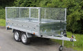 Remorque basculante à double essieu Leader 39560, dimensions utiles : 253 x 147 x 30 cm