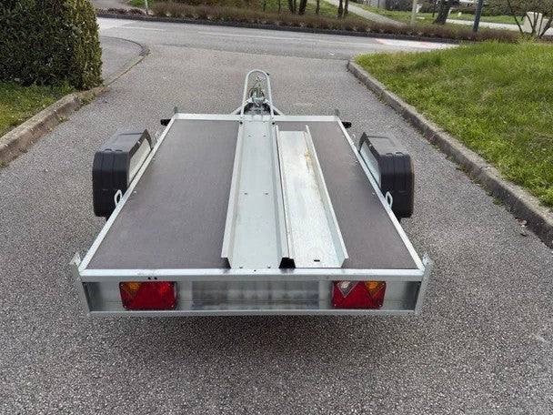 Remorque pliable pour 1 moto capacité de 750 kg
